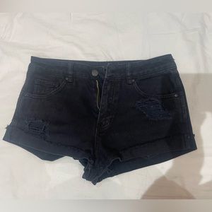 Womens black Kendall and Kylie Jean shorts